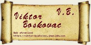 Viktor Boškovac vizit kartica